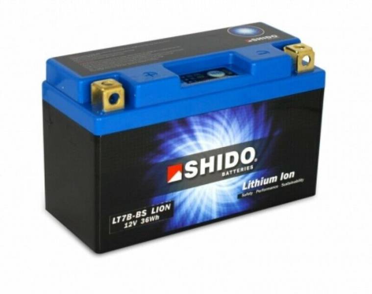 Triumph 675/675 R Daytona 2006-2010 Shido Lithium ION Battery LT7B-BS - Replacement Battery LT7B-BS