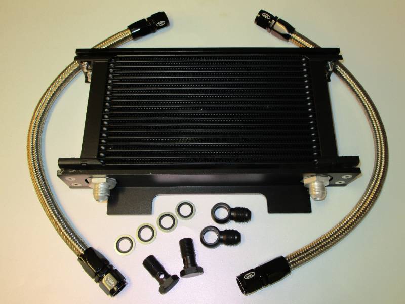 Suzuki GSX1400 Oil Cooler Kit - SPS HEL Performance Oil Cooler, lines and Brackets