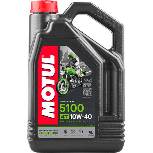 MOTUL 10W40 4T - 5100 ENGINE OIL - Semi synthetic HC-Tech oil - 4 Litres
