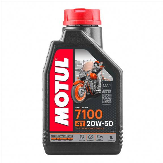 MOTUL 7100 4T 20W50 FULLY SYNTHETIC MOTORCYCLE ENGINE OIL - 1L - 1L