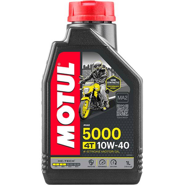 MOTUL 5000 4T 10W40 SEMI-SYNTHETIC MOTORCYCLE ENGINE OIL - 1L - 1L