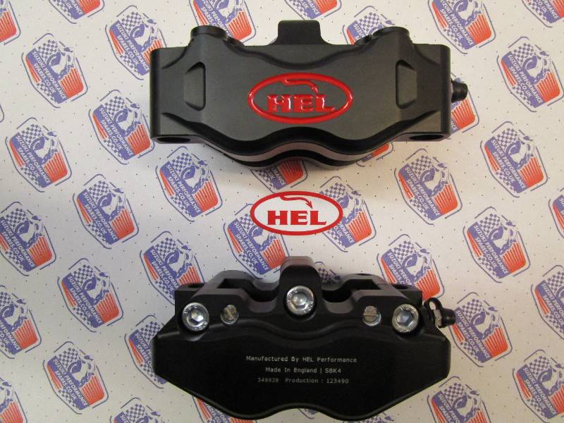 HEL Billet Radial Calipers Black - 108mm Centre Billet Calipers and Pads