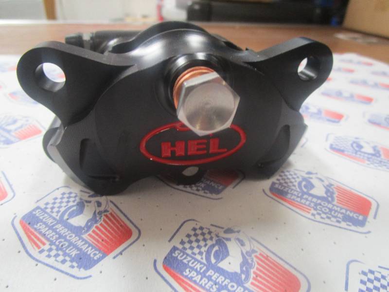 Hel 84mm Solid Billet 2 Piston Rear Caliper & Pads - Billet Black