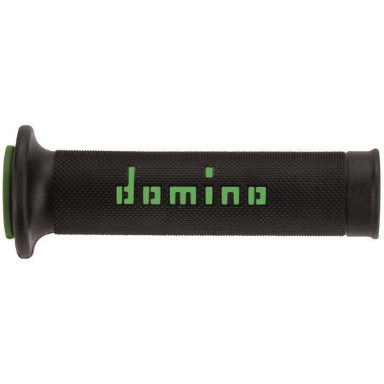 Domino Road Race Handlebar Grips 29mm Outer Diameter BLK/GN - Black/Green