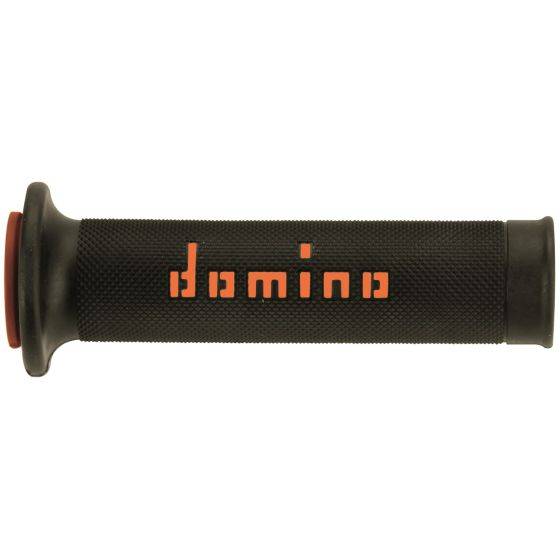 Domino Road Race Handlebar Grips 29mm Outer Diameter BLK/OR - Black/Orange