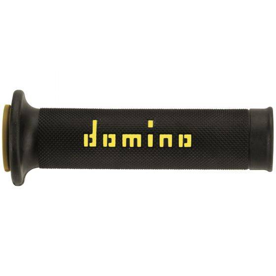 Domino Road Race Handlebar Grips 29mm Outer Diameter BLK/YL - Black/Yellow