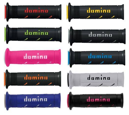DOMINO Super Soft Road Grips - Pair - BLK/BU - Black/Blue