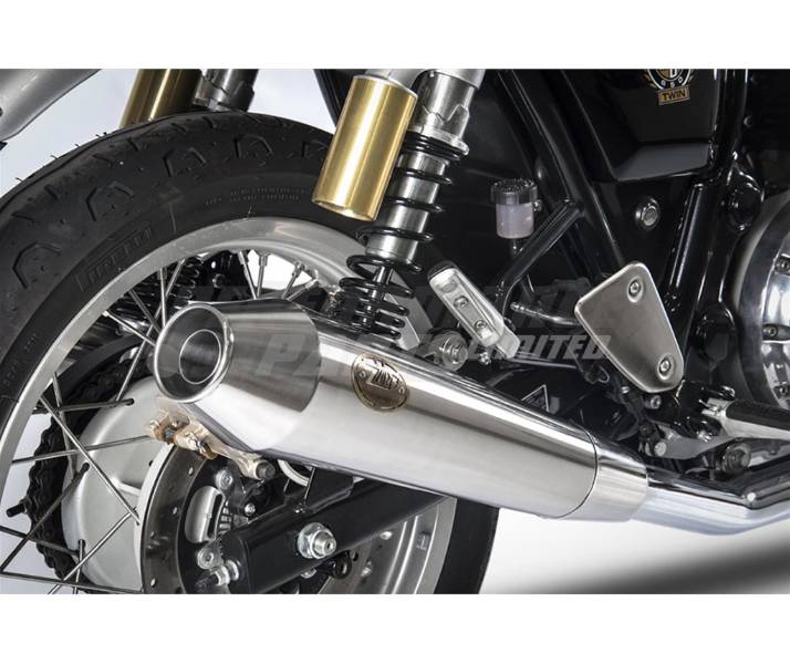 Zard Mirror Polished Stainless Slip-Ons (Removable Baffle) Race ONLY - Interceptor 650 / Continental GT 650