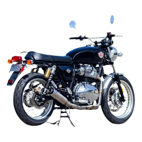 S&S 2-1 Qualifier Road Stainless Exhaust System With Fixed Perforated Baffle - Interceptor 650 / Continental GT 650