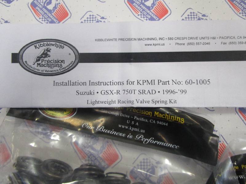 GSXR750 SRAD Kibblewhite LiteWeight Kit - Race Valve Springs and Retainers