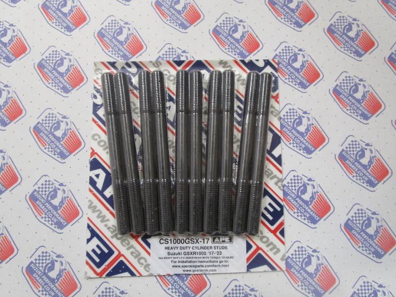 GSXR1000 Heavy Duty Cylinder Studs 2017 onwards - APE CS1000GSX-17