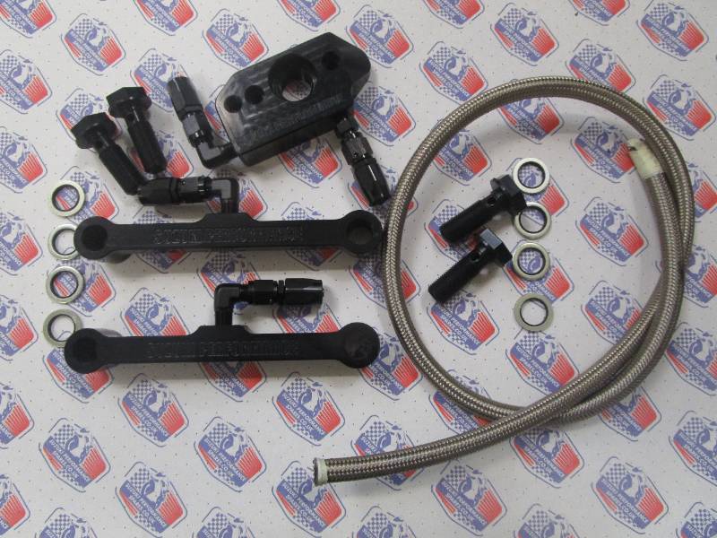 Suzuki GSX1100 Top End Oil Feed Kit - Stealth Black Billet Oil feed System