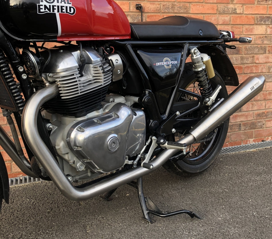 Royal Enfield 650 Interceptor / 650 Continental GT ENFIELD PRECISION Headers - Brushed Stainless Finish (Pair)