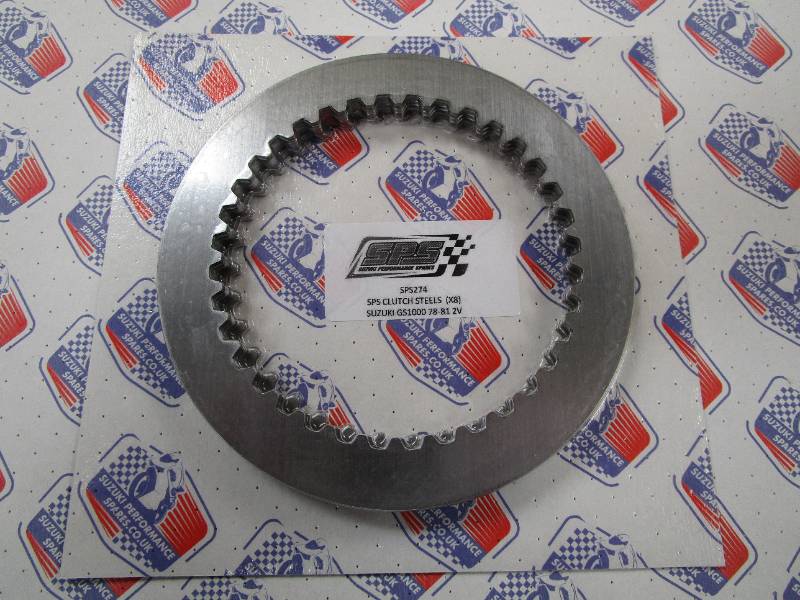 SPS GS1000 78-80 Steel Plates. Set 8. - Chain Drive GS1000 Steel Clutch Plates.
