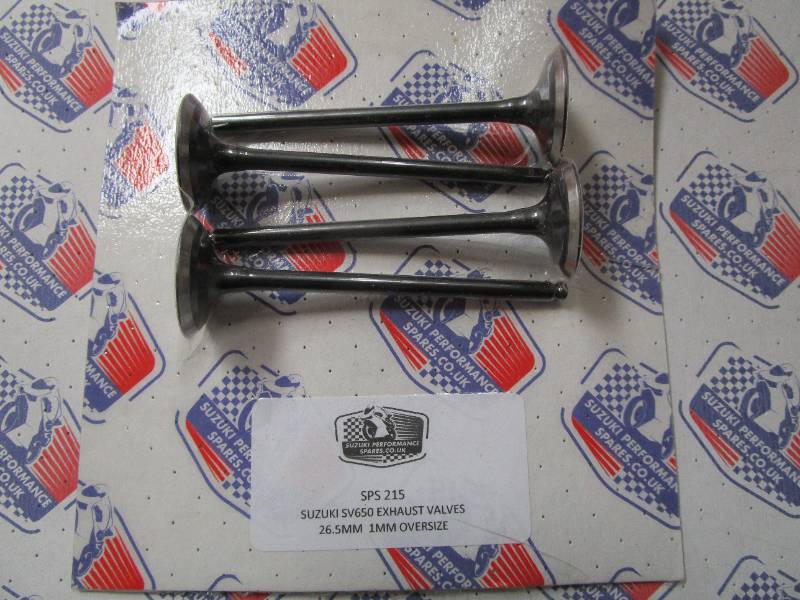Suzuki SV650 Oversize Valves Set 4 - Stainless 26.5 mm 1.0mm OS Exhaust Valves