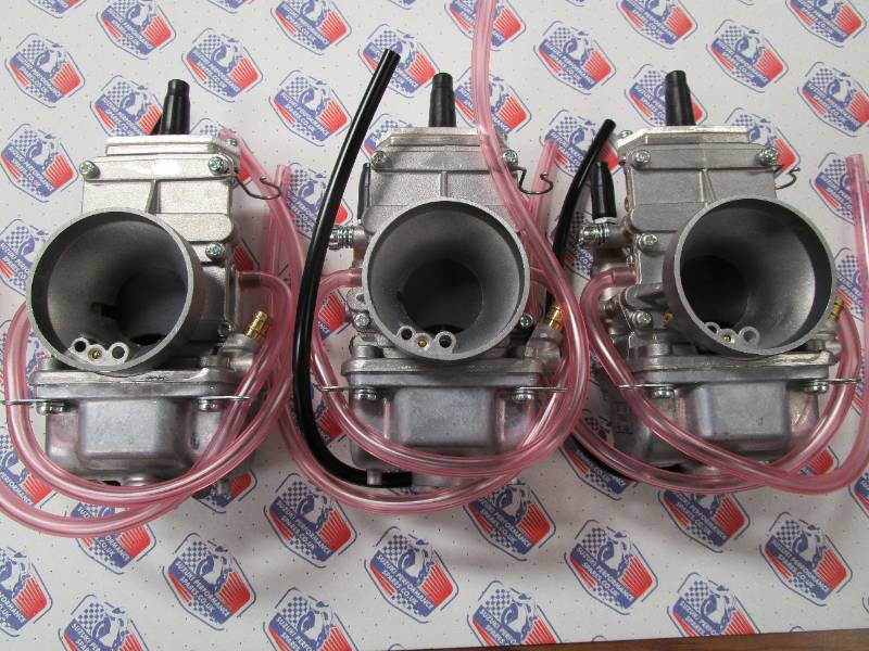 Mikuni TM32 Carbs KH500 Triple - Jetted for the KH500 with Cable Choke Conversion