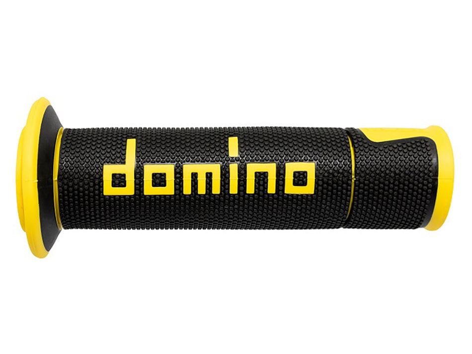 Domino A450 Medium Soft Road & Race Grips In BLACK/YELLOW