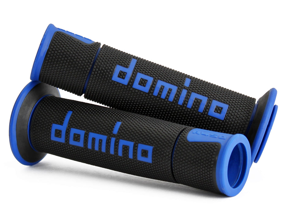 Domino A450 Medium Soft Road & Race Grips In BLACK/BLUE