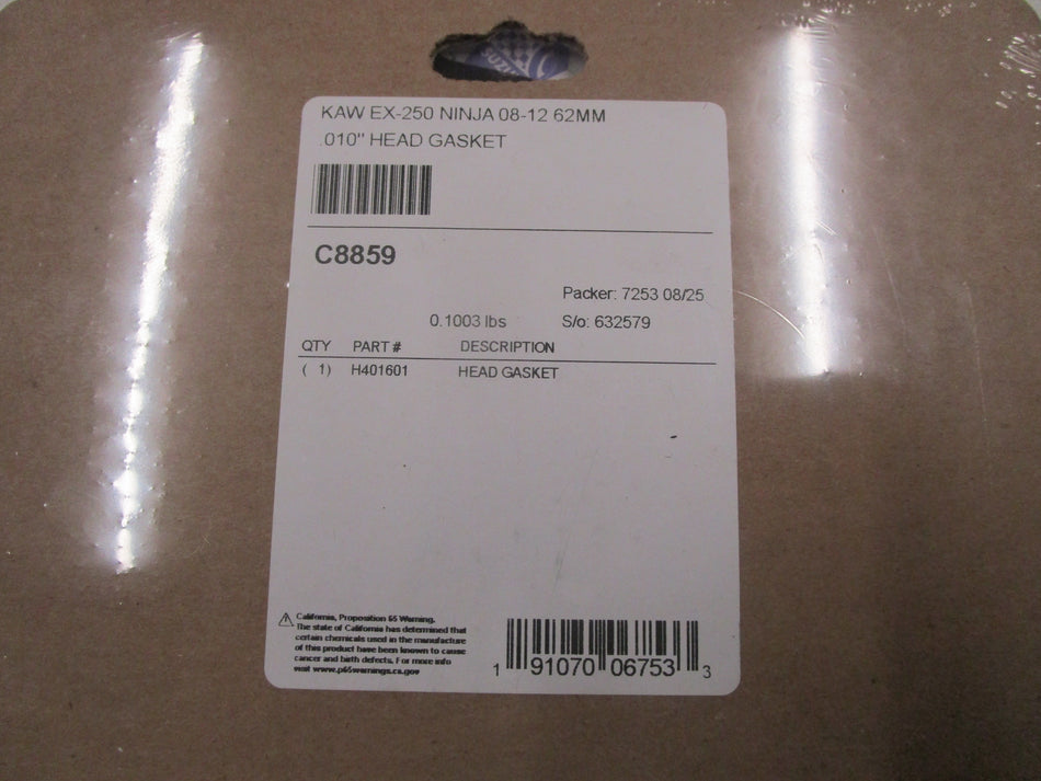 Kawasaki EX 250 Ninja 08-12 62mm 10 thou Head Gasket C8859