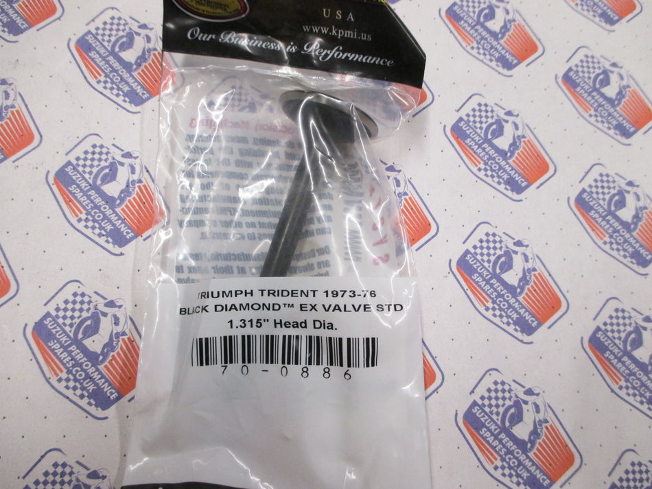 Kibblewhite Trident T150/160 Stainless Exhaust Valve Std Size 70-0886
