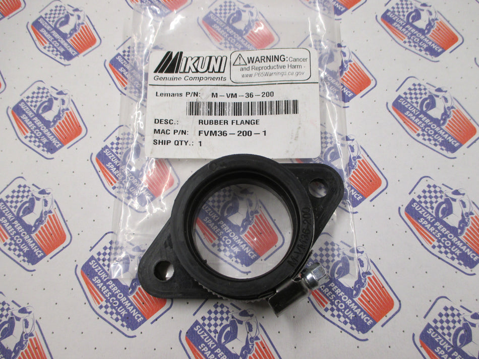 Mikuni Inlet Rubber . VM36-200 42.5mm ID 60mm Bolt Centres