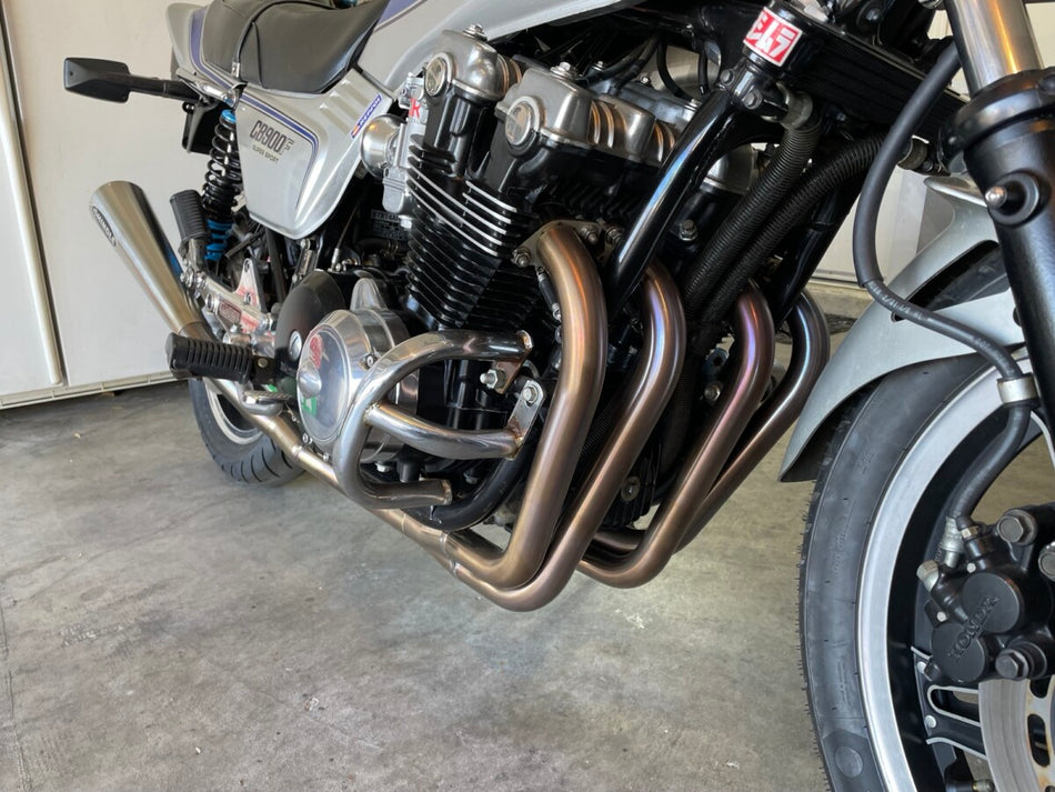 Honda CB900F Hindle Exhaust System - Full System with 14" Round Silencer
