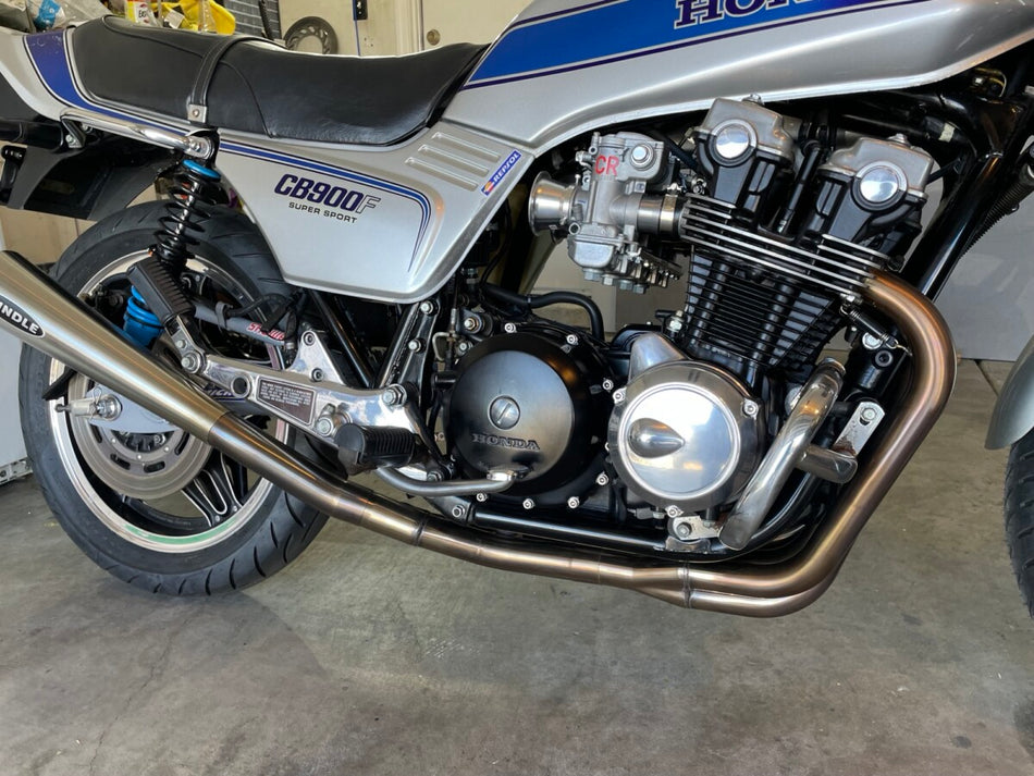Honda CB900F Hindle Exhaust System - Full System with 14" Round Silencer