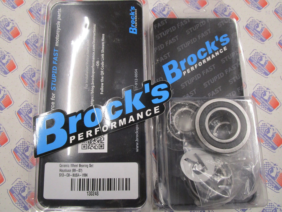 Brock's Ceramic Wheel Bearing  Set Suzuki Hayabusa 99-07 Gen 1