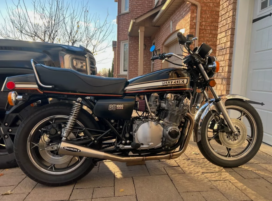 Suzuki GS1000 78-81 Hindle Exhaust System - Full System with 14" Round Silencer