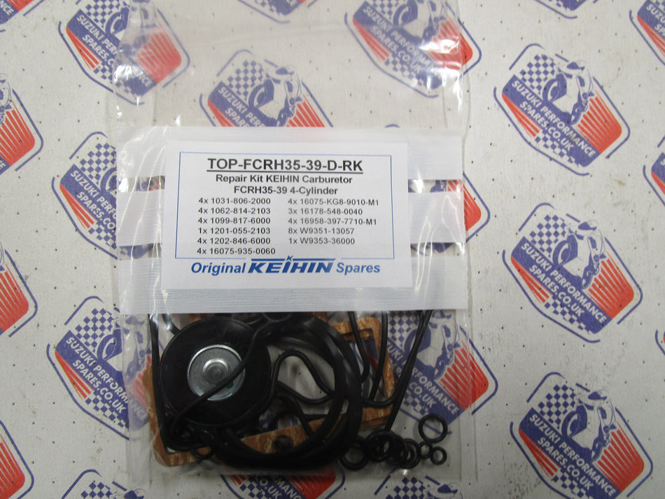 Keihin FCR Downdraft 35 to 39mm 4 cylinder Rebuild Kit FCRD35-39-D-RK