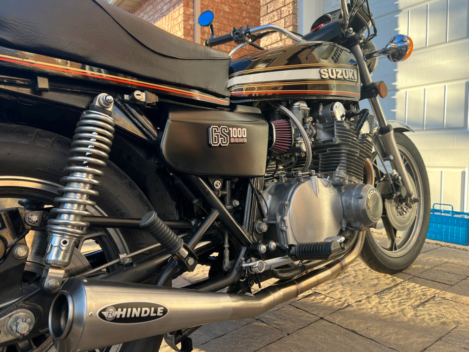 Suzuki GS1000 78-81 Hindle Exhaust System - Full System with 14" Round Silencer