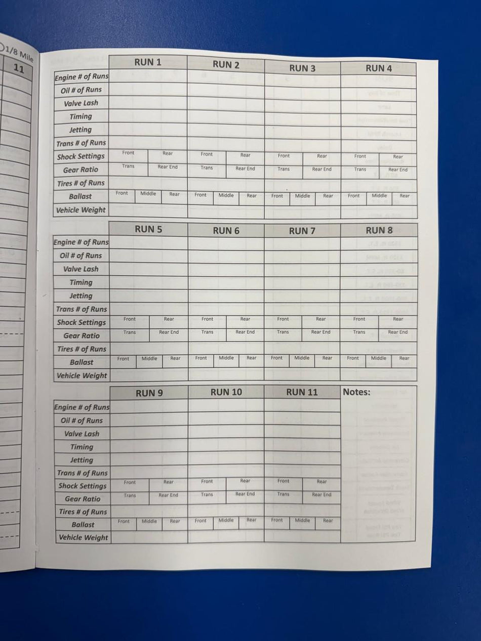 The Drag Racer's Log Book